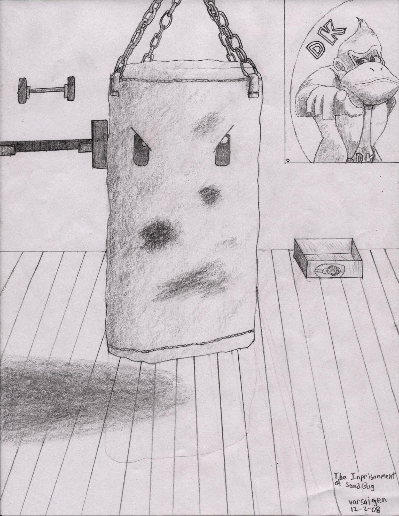 The Inprisonment of Sandbag

Just an idea that warped into 2 pics. XD this was the offspring of my origional idea XD and I am proud of how well this