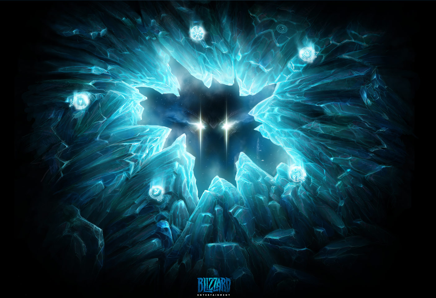 The inside of the Frozen Throne chamber glacier. It lies within the Icecrown Citadel in Northrend. The Lich King and the spirit of Ner'zhul lies withi