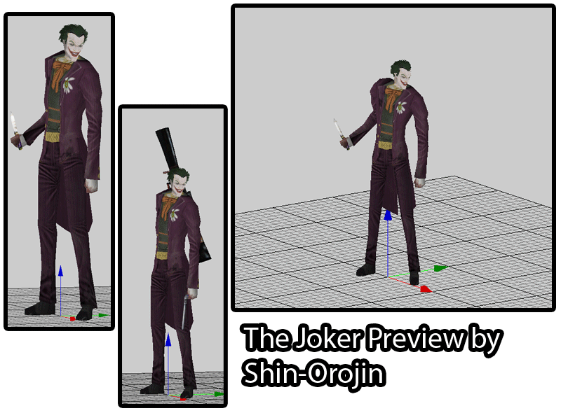 The Joker requested by my mate Andrew, animations are based on the Skills of his Project.
Used for him a Base Mesh I made out of NeilCatorce models w
