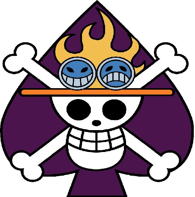 The Jolly Roger of Ace's former pirate crew: The Spade Pirates