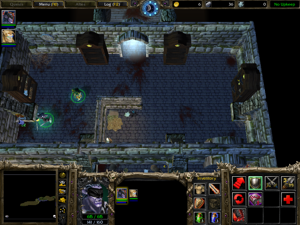 The lever opens a secret room where the necromancer performs his dark rituals