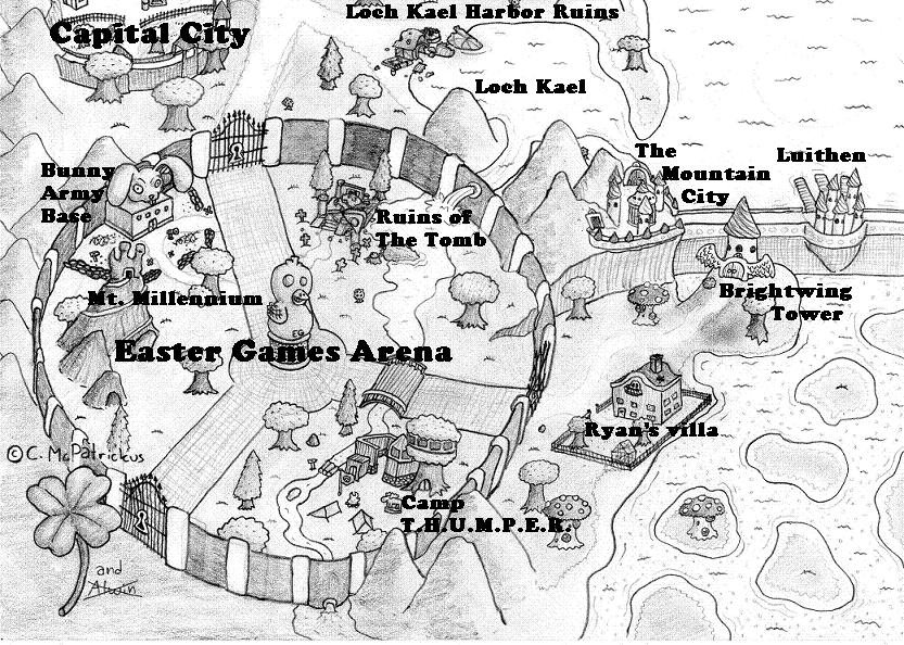The Map of the border regions between Easterland and the barbaric Southern Continent, completed by Clurey McPatrickus, at the beginning of summer 2014
