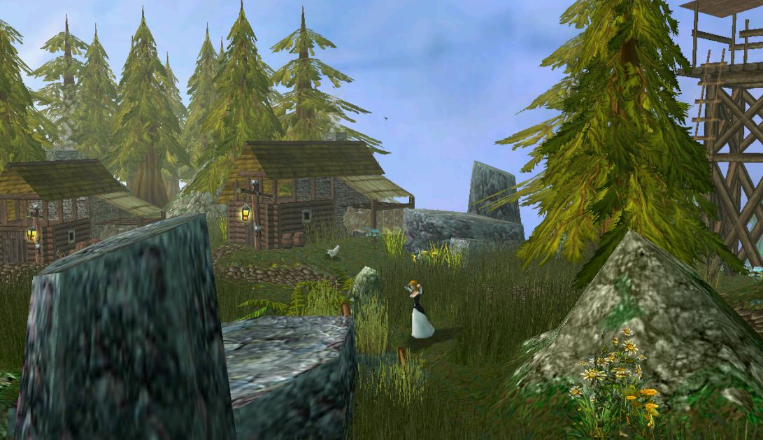 The mountain village.