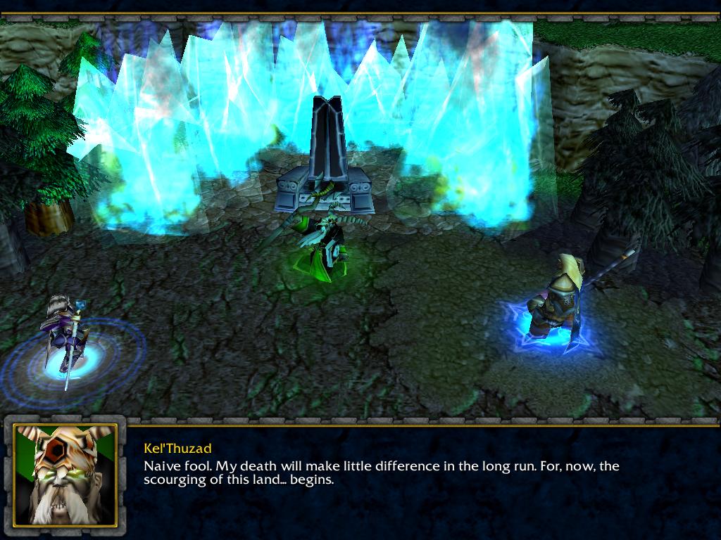 The new Graveyard section of Andorhal where Kel'Thuzad awaits. In the cinematic you get to see his new throne chair and glaciers around him. Kel'Thuza