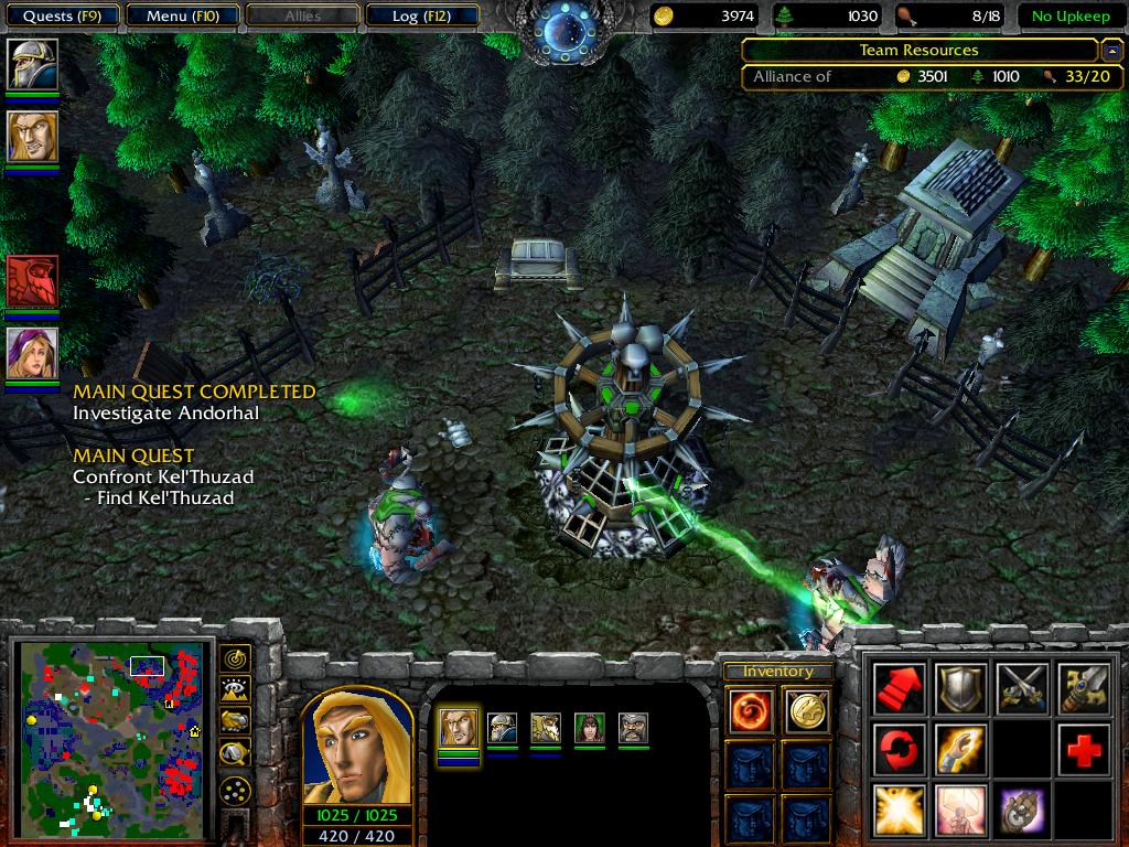 The new Graveyard section of Andorhal where Kel'Thuzad awaits.