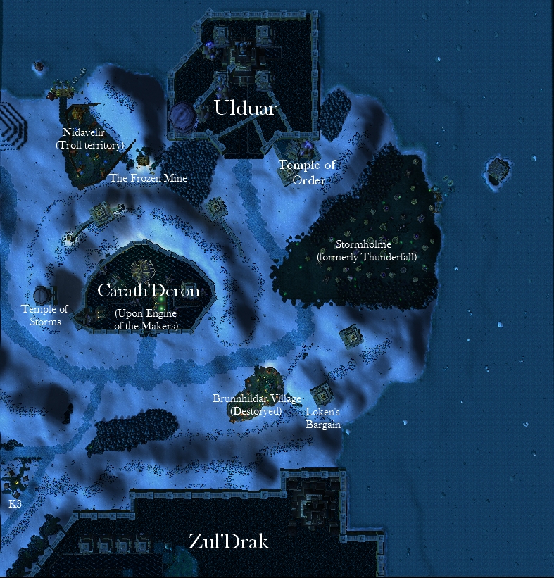 The new map of Storm Peaks, nothing more to say since you know what is in it or not, some changes, some adds.