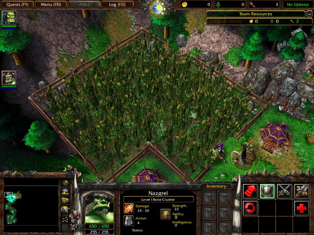 The new terrain of Exodus' first chapter, along with characters. Nazgrel has been updated and units added. Thrall's wolf has been changed and the New