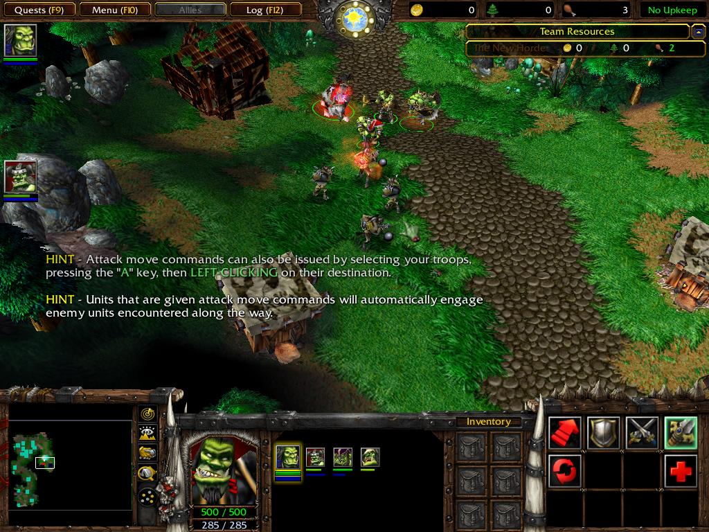 The new terrain of Exodus' first chapter, along with characters. Nazgrel has been updated and units added. Thrall's wolf has been changed and the New