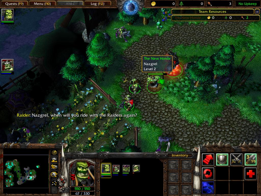 The new terrain of Exodus' first chapter, along with characters. Nazgrel has been updated and units added. Thrall's wolf has been changed and the New