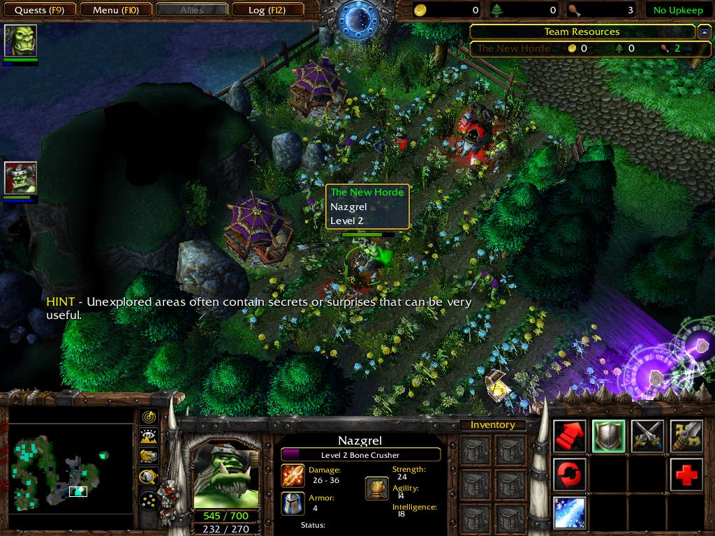 The new terrain of Exodus' first chapter, along with characters. Nazgrel has been updated and units added. Thrall's wolf has been changed and the New