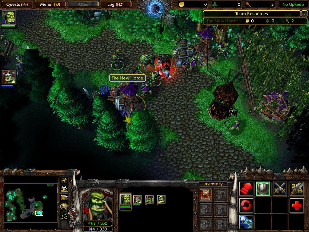 The new terrain of Exodus' first chapter, along with characters. Nazgrel has been updated and units added. Thrall's wolf has been changed and the New