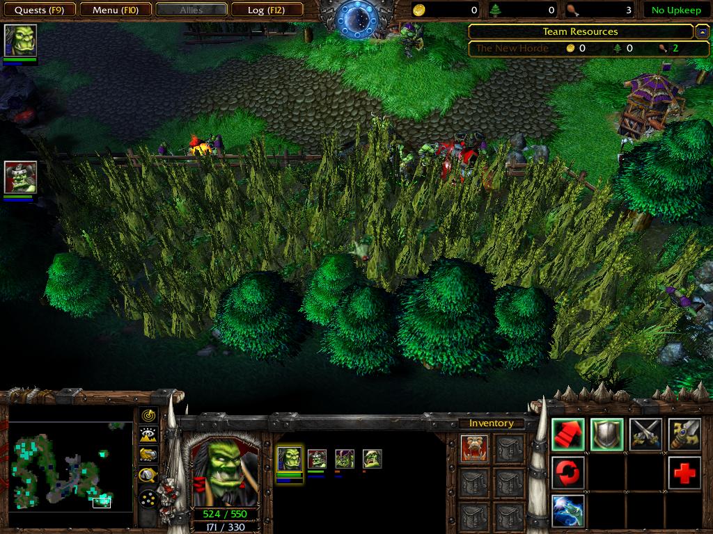 The new terrain of Exodus' first chapter, along with characters. Nazgrel has been updated and units added. Thrall's wolf has been changed and the New