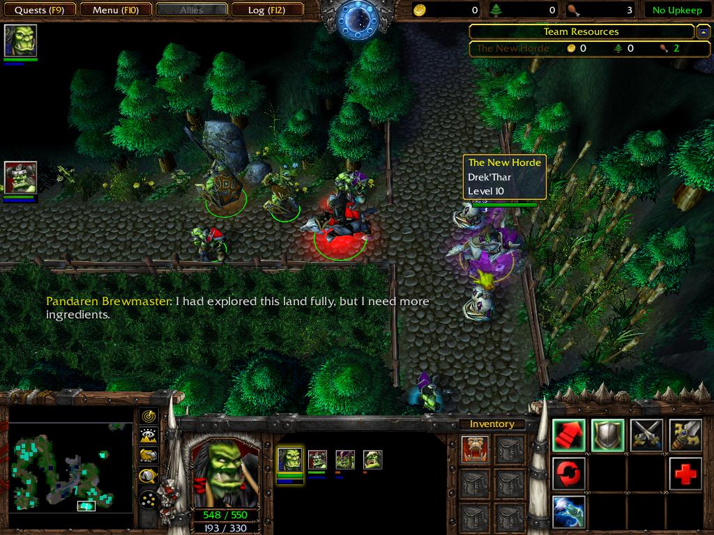 The new terrain of Exodus' first chapter, along with characters. Nazgrel has been updated and units added. Thrall's wolf has been changed and the New
