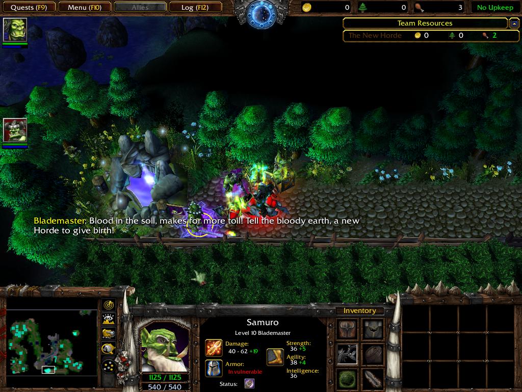 The new terrain of Exodus' first chapter, along with characters. Nazgrel has been updated and units added. Thrall's wolf has been changed and the New