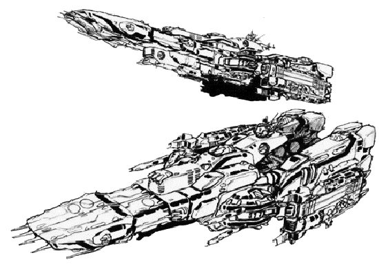 The original SDF-1 Macross in its ship form.