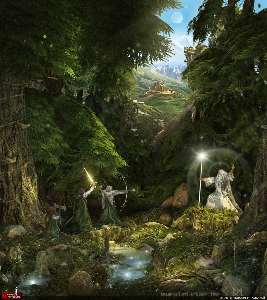 The picture that inspired me to create the RvM map. It shows a white mage facing an archer and two warriors. If you find this picture good, u can give