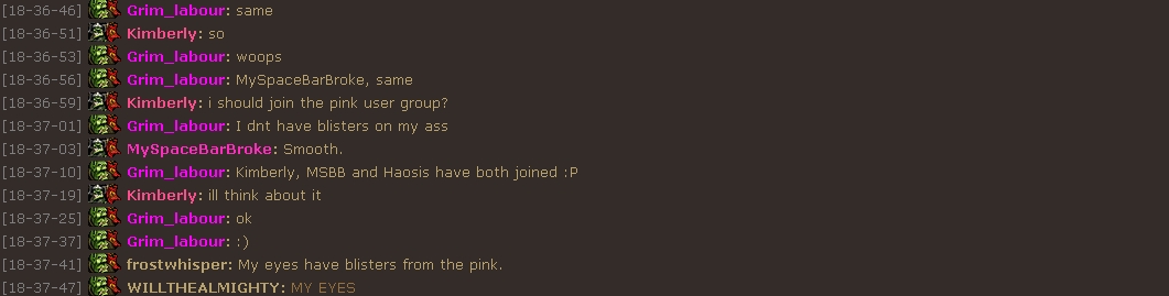 THE PINK!


IT BUUUURNS