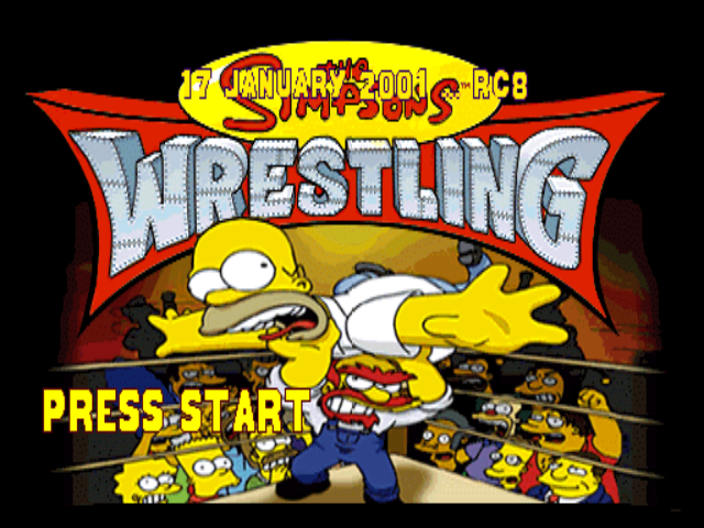 The Simpsons Wrestling - A Game has Released in 2001-04, it is January 2001 Release Candidate 8.