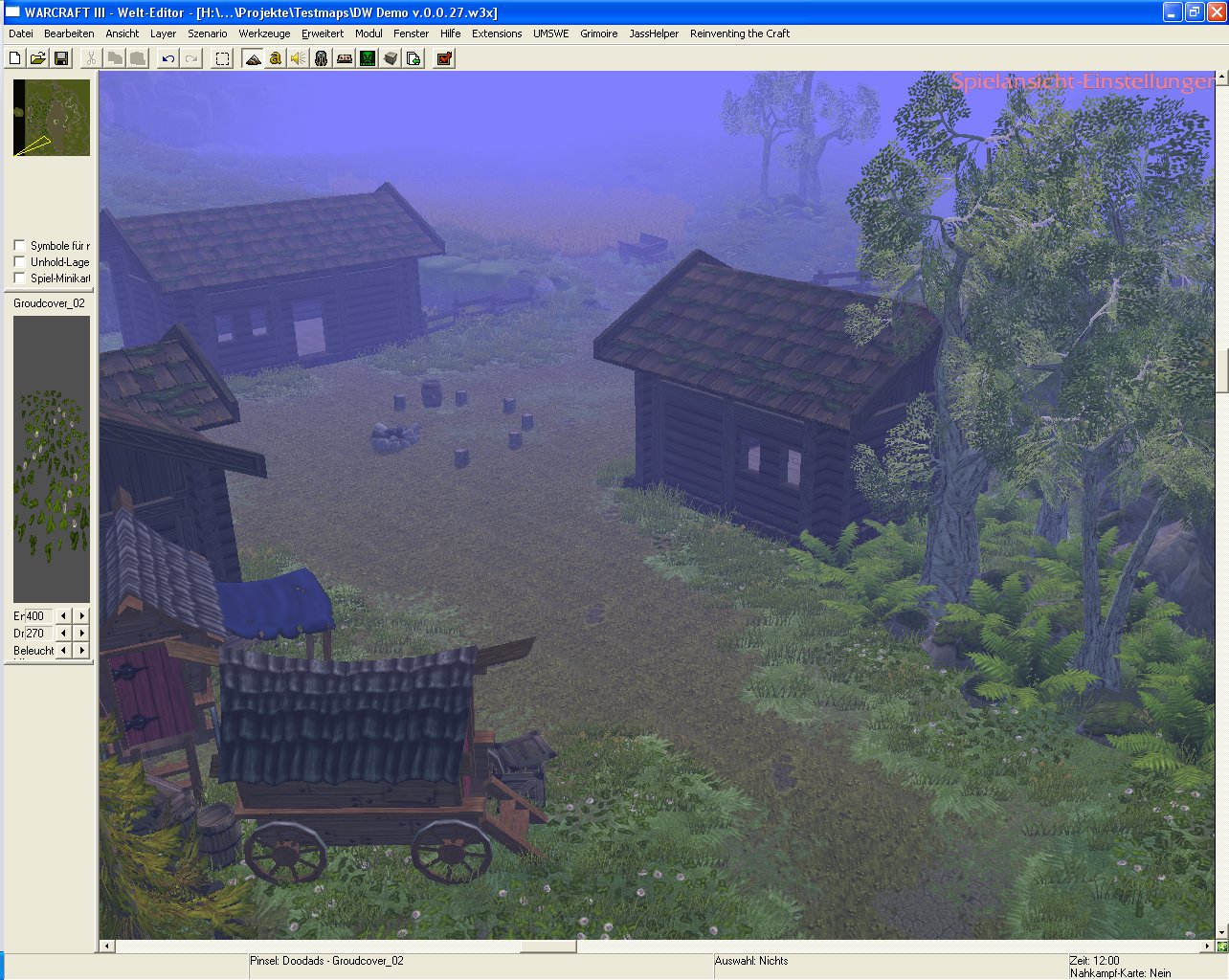 The starting village, not completed yet.