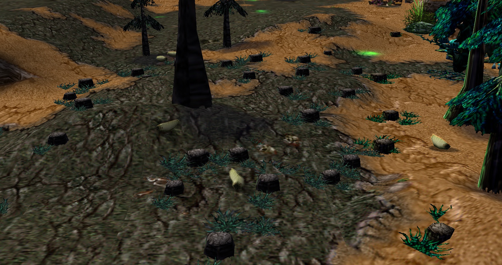 The undead have used maggots to eat through the forest fast and silently