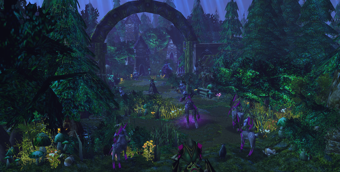 "The Wall"

The Keeper of the Grove took his party west deeper into Ashenvale. He would take his prisoner, Azakk, to the holding cells to await tria