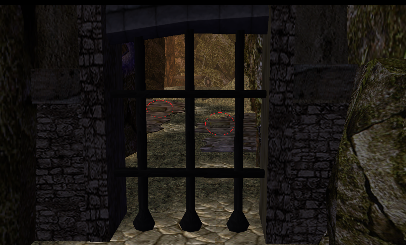 There are a few pressure plates behind this door that are difficult to spot. If a hero steps on one he will be hit with deadly spikes from underneath.