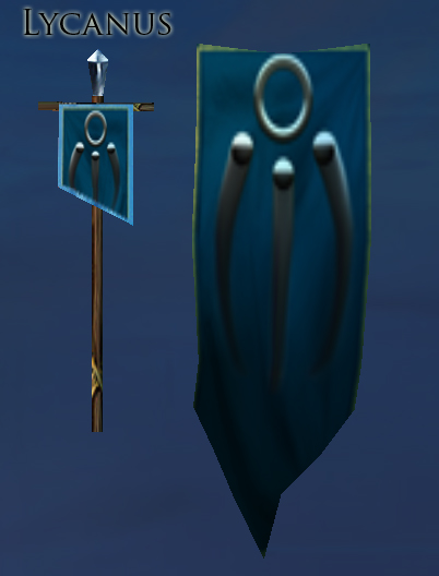 These are the banners of the Lycanus race.