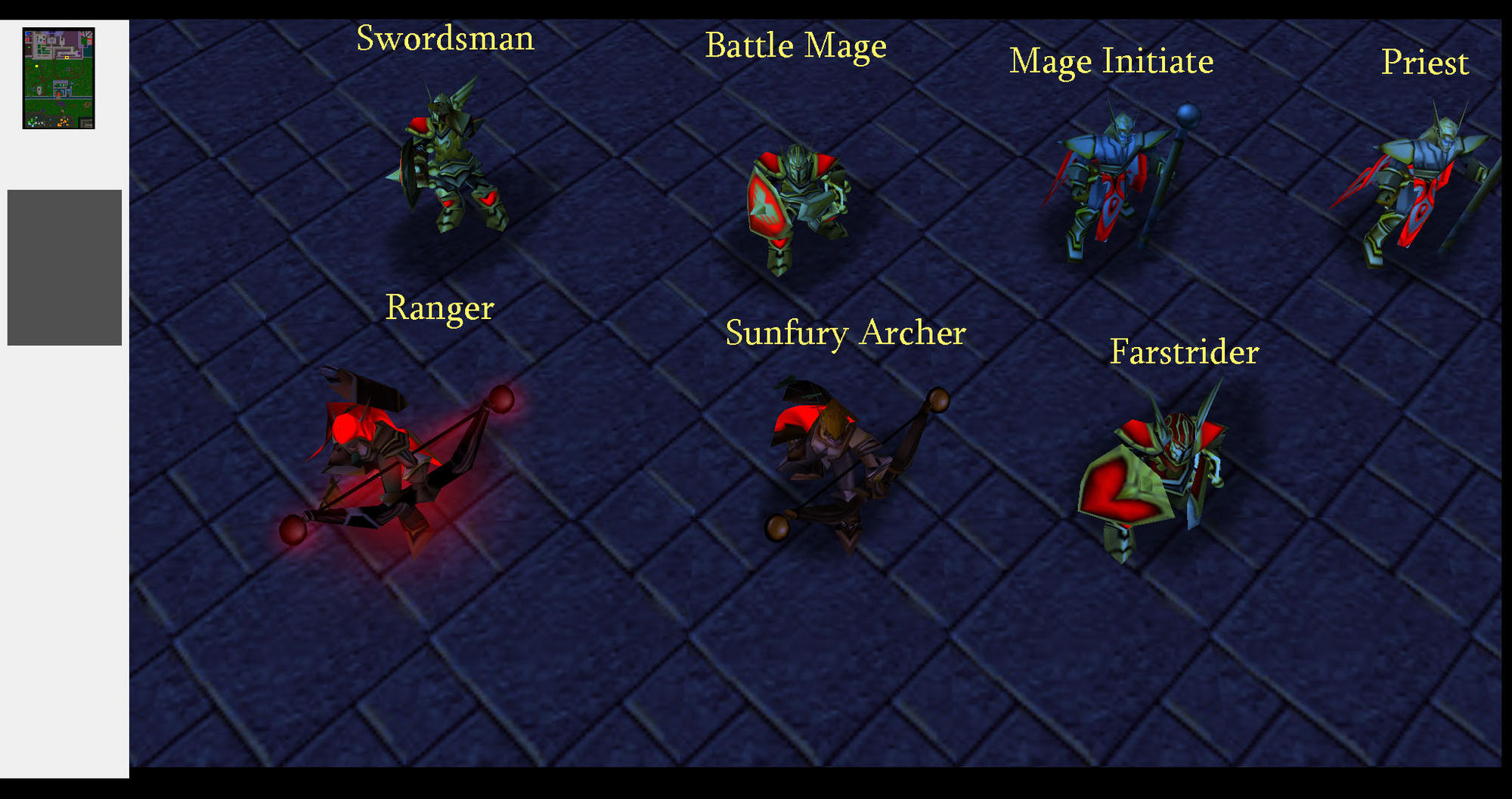 These are the new units for the Elves. There will be one more units, the "Arcane Guardian" for teal. Even though it would fit for blue, teal needs ano