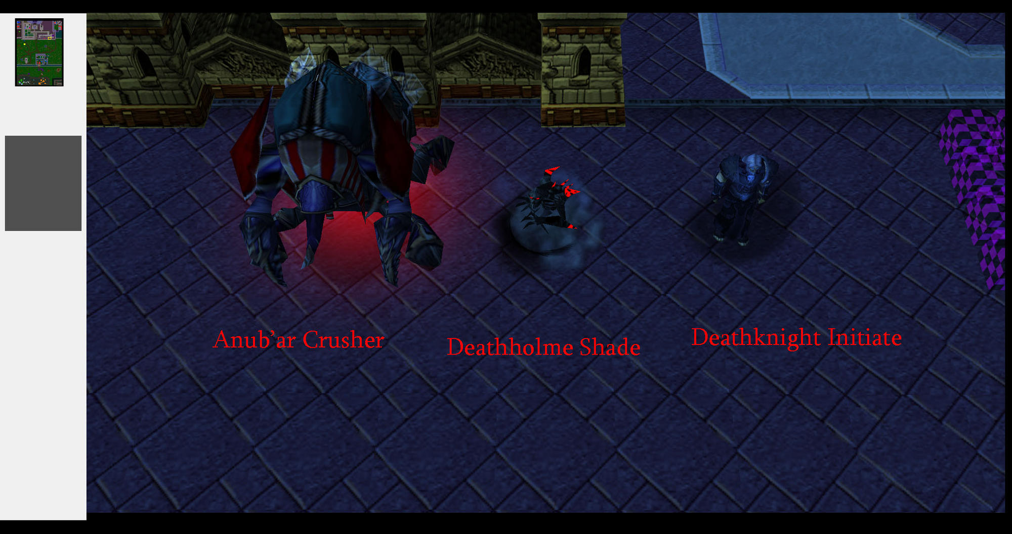 These are the new units for the Undead. They arent much, but each are pretty good. The Anub'ar crusher is for the Black, the Deathholme Shade is for P