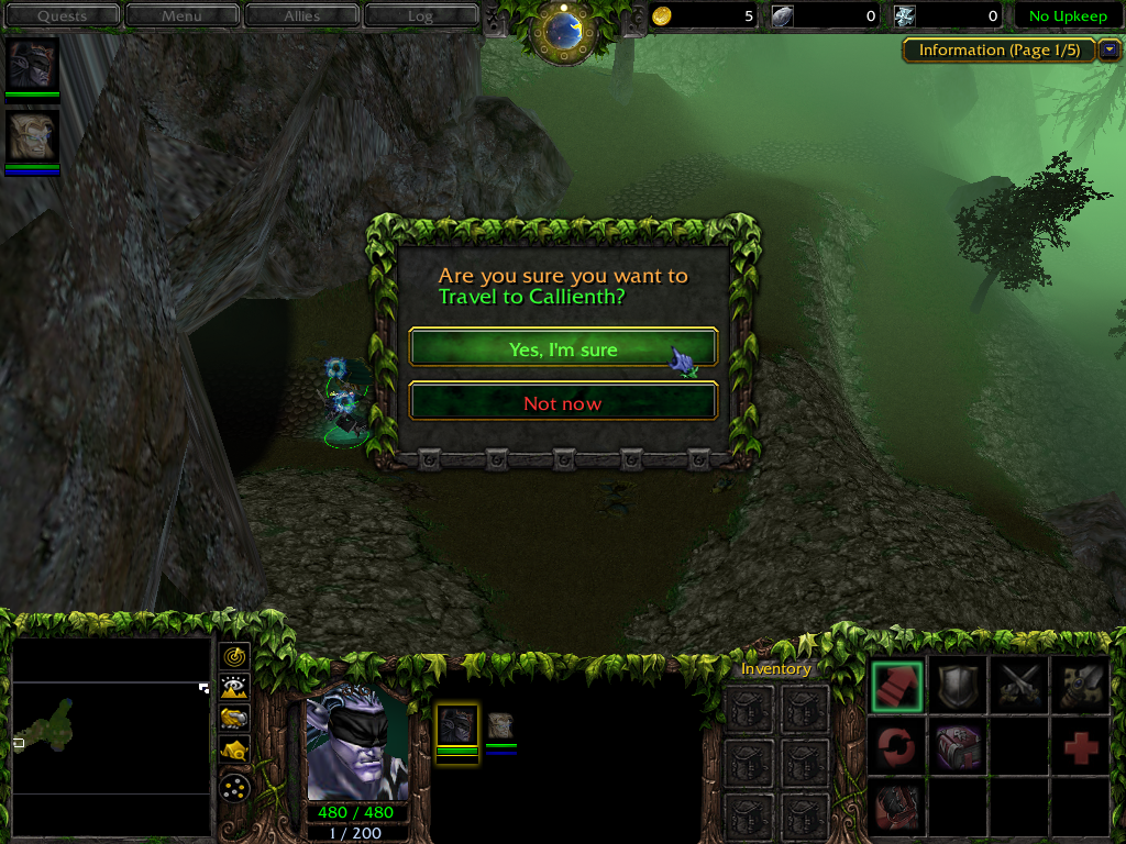 This allows you to travel between maps while keeping all of your hero's items, stats, quests, etc. You can also return to previous maps once you've tr