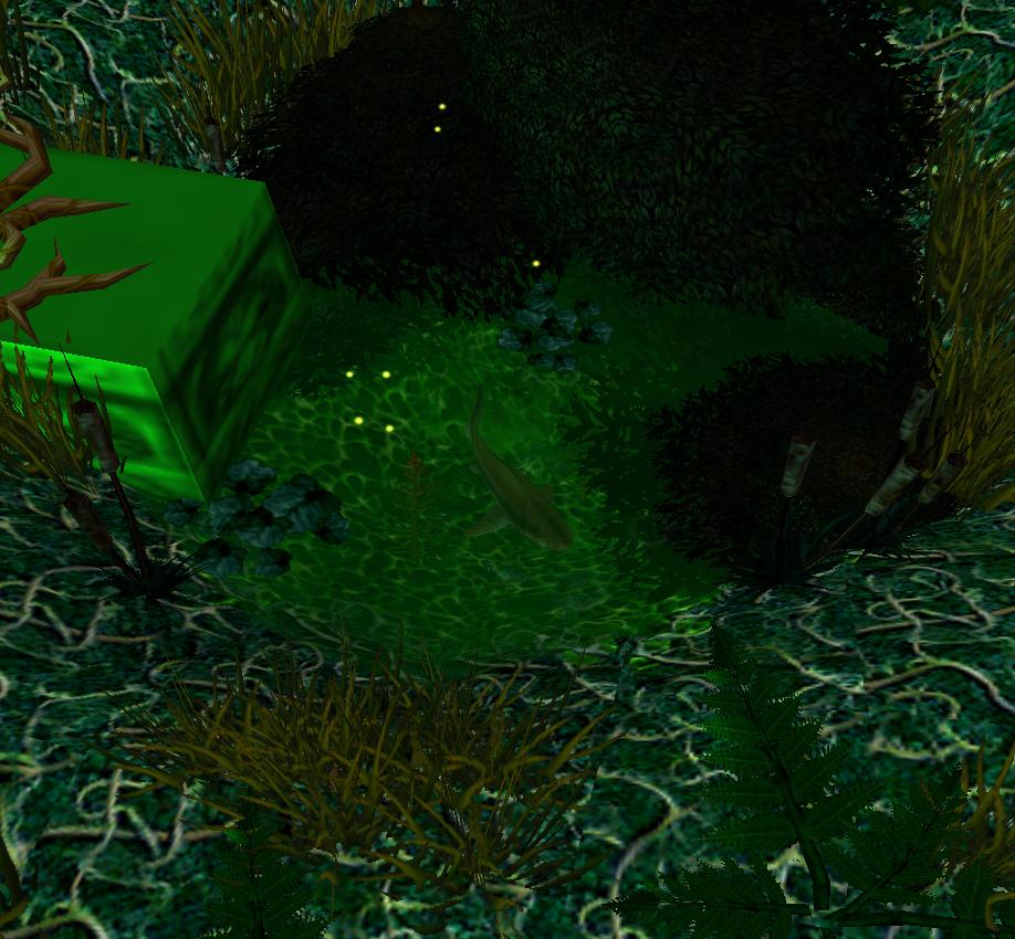This is a feesh in a pond...