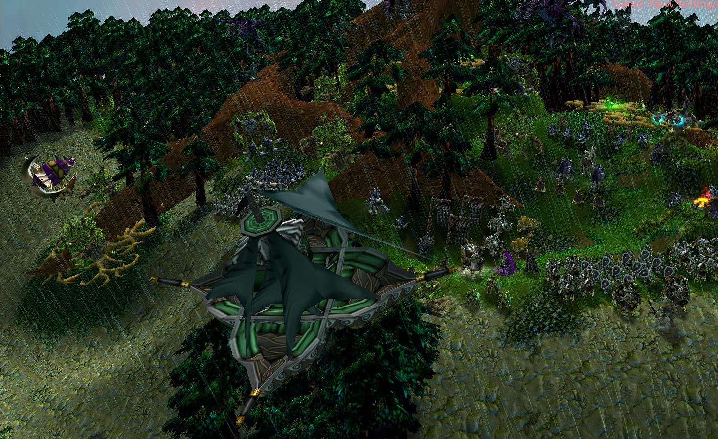 This is a picture, taken by one of my airships, scouting the situation near the world tree. Dispite the rain from here we can see only a small part of