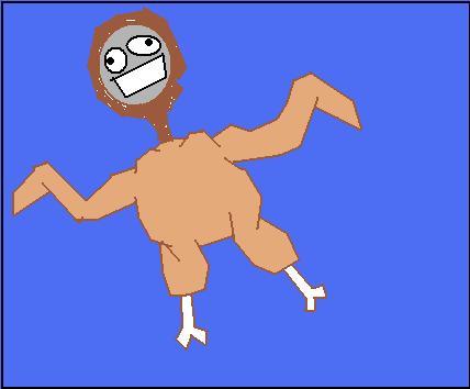 This is a Turkey! What the.... What's a turkey doing here?
That's not even a turkey, that's a guy in a turkey suite.