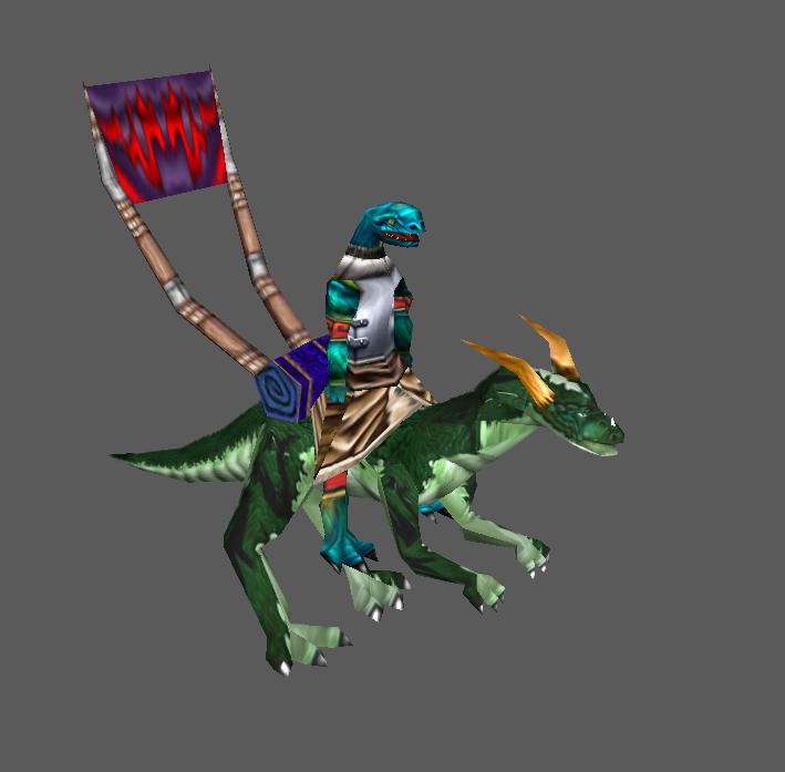 This is the nearly-finished version of my lizardman strider unit. The mesh is about 90% complete, all that's left is the weapon and a final polishing.