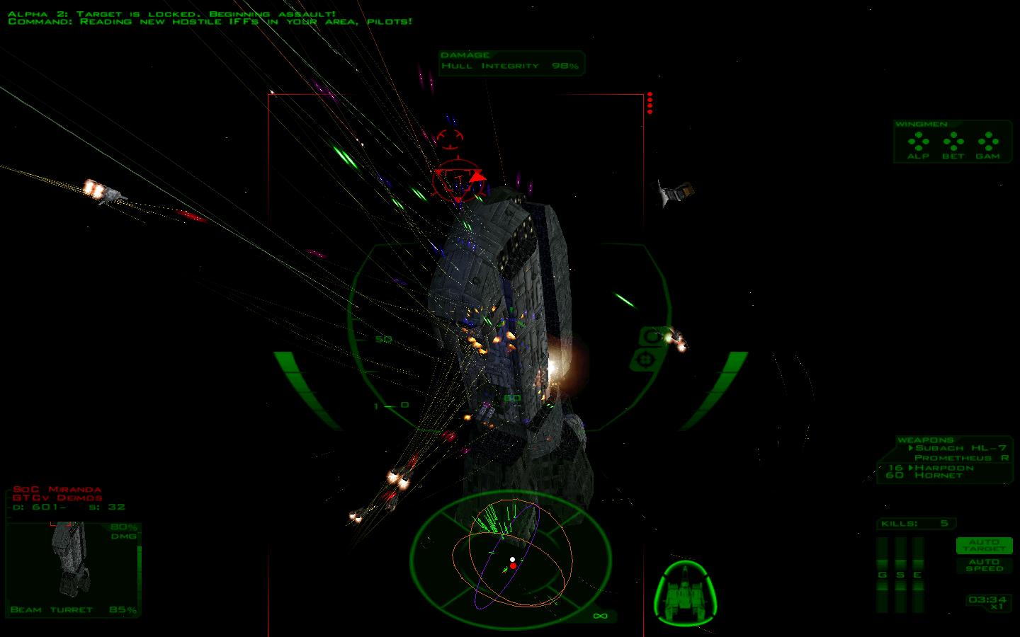 This is what happens when you have TOO many teammates under your command. XD But, these missles was only the second wave luanched at the cruiser. The