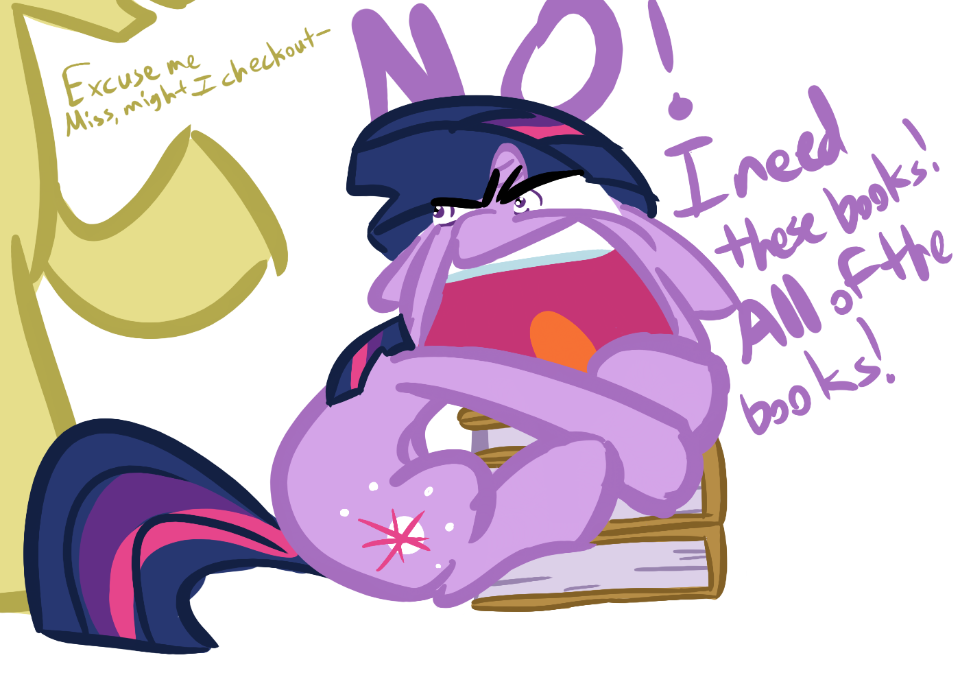This is why we never see anypony rent a book.