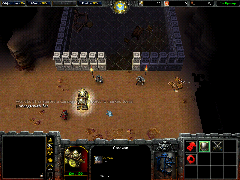 This picture shows an early game Caravan Run, one of the many jobs that will give you income, and keep you entertained as you grow stronger. Jobs have