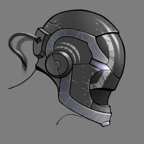 THW Concept Art Mini Contest Helmet. Didnt went far. Lots of points were gone, because it reminds of Ironman helmet. My greatest mistake is perspectiv