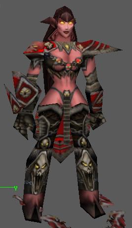 Tiefling Leather

Was messing around with my draenei huntress skin and found it looks pretty cool in red.