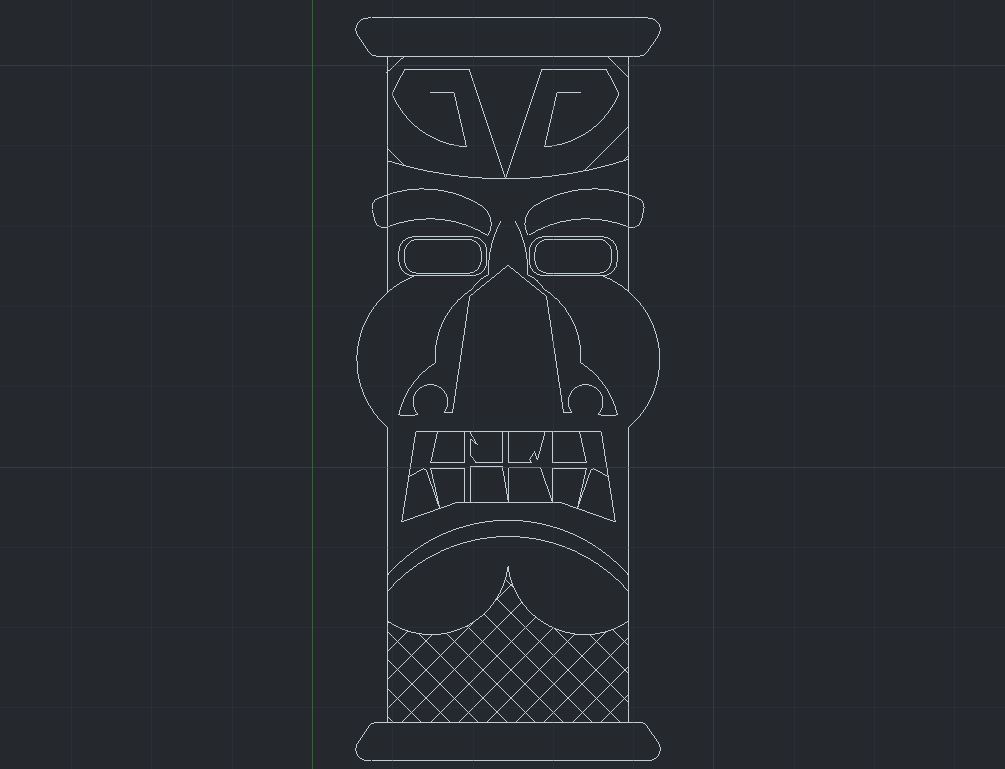 Tiki Totem Model 2D Base