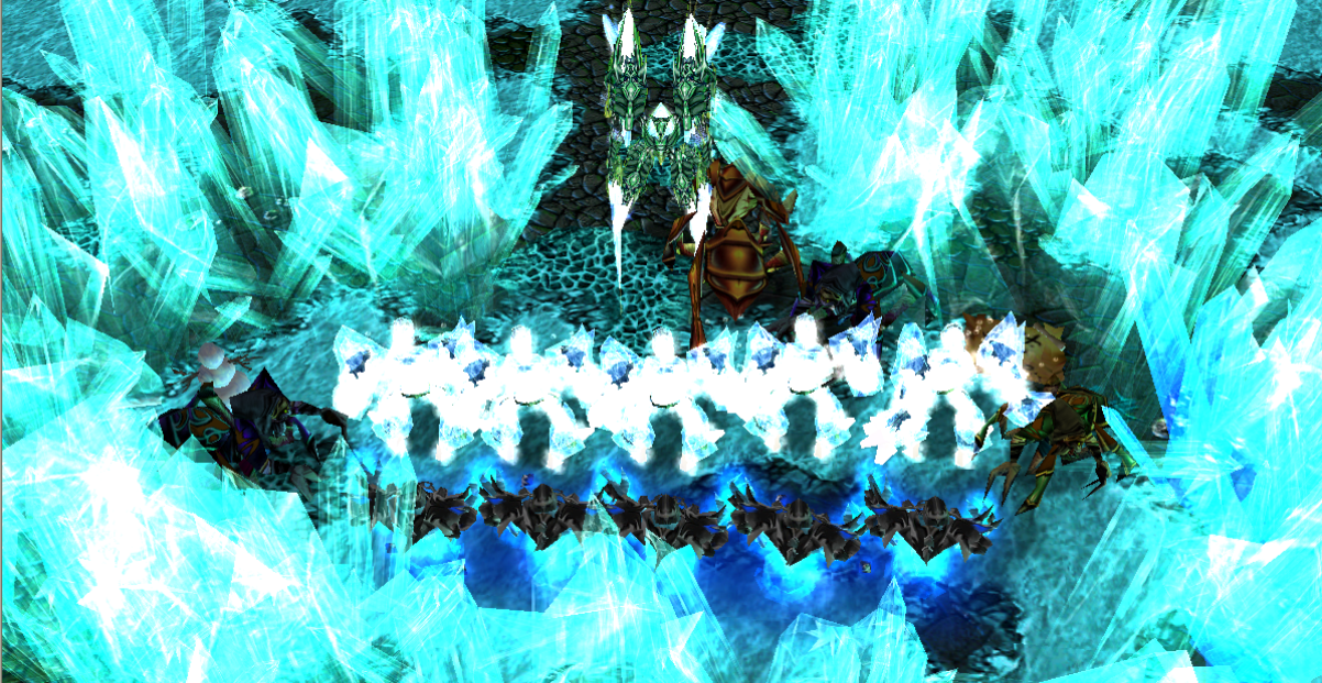Time passed fast. The kassian artifact started to glow. 
Suddenly, the pedestal "exploded". The kassian artifact created a blue, huge portal. From it