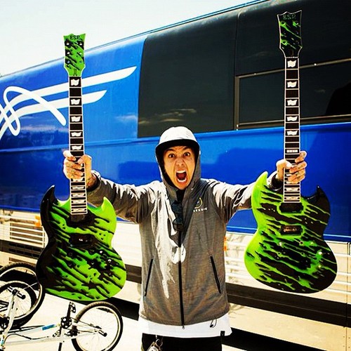 Tony Perry ESP Guitars Green & Black backlash vv