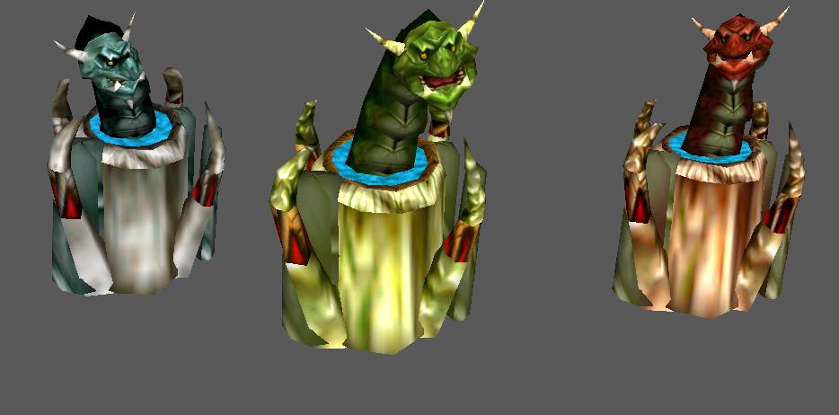 TurtleGuardTower

This is also just a texture swap, but can be useful for TD maps or for some Naga Tower upgrade.
Available in 3 colors.

If you