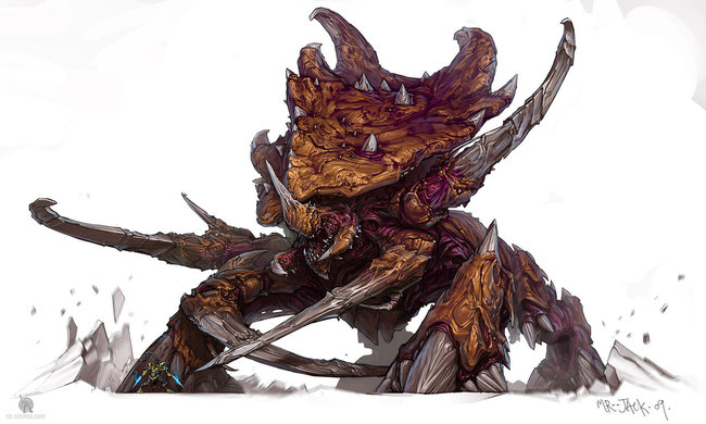 Ultralisk and Zealot Art