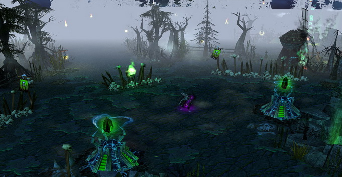Undead outpost on the left lane.