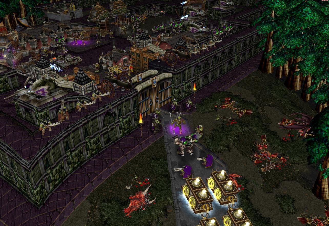 Untroubled from the shitty war near the world tree the rest of the goblin forces almost finished the first forward base. As you can see we have to fig