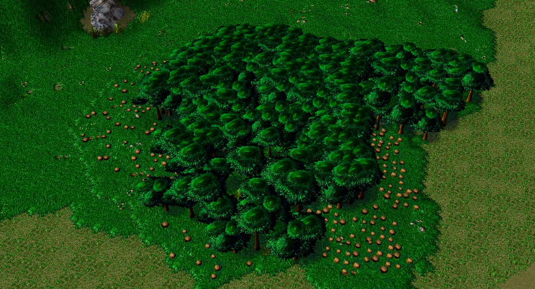 (Updated: 09/09/10)
The forest which they retrieve lumber(no, they don't have any lumberjacks. They cut themselves with some kind of "public" axes, b