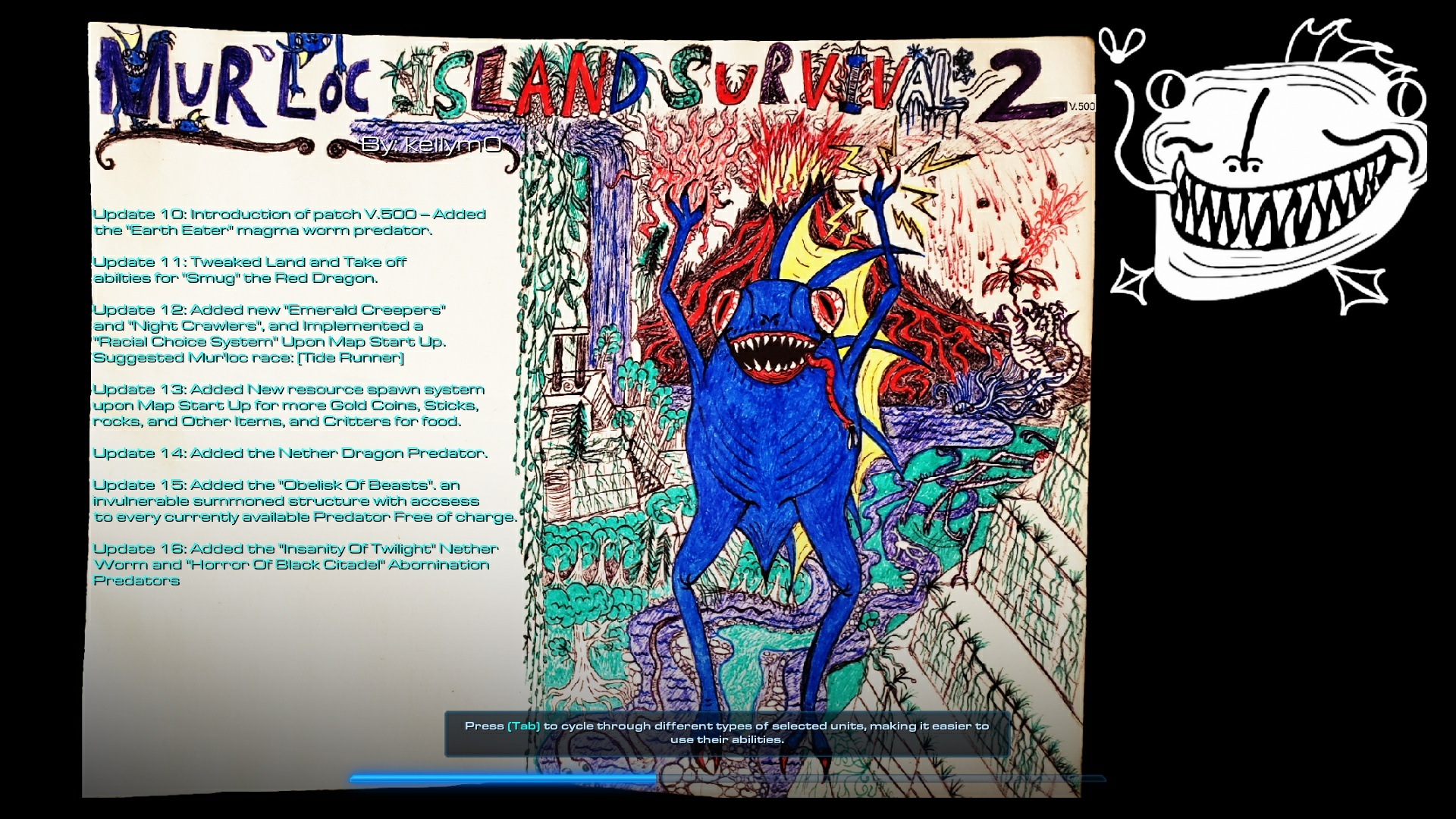 Updates Log + Loading Screen V.500