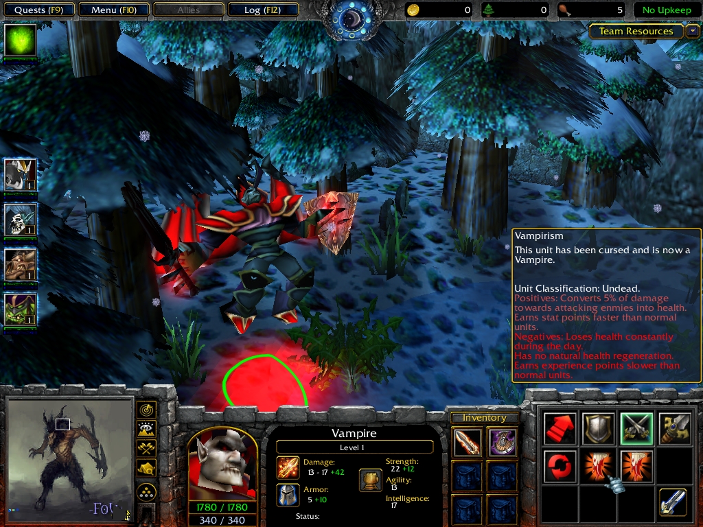 Vampirism Is Now Working, figured I needed a Dreadlord mid-float screenshot to celebrate the newly working Vampirism feature.