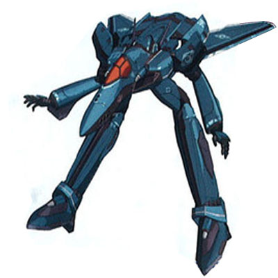 VF-171 Nightmare Plus from Macross Frontier in its GERWALK mode.